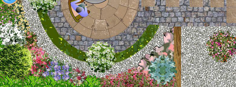 Exemple plan jardin: modéle d'aménagement paysagé: page numero un Amenagement jardin 100m2