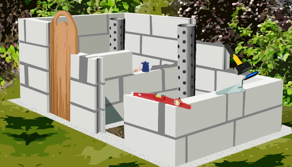 Construire Un Composteur En Parpaing Plan De Construction